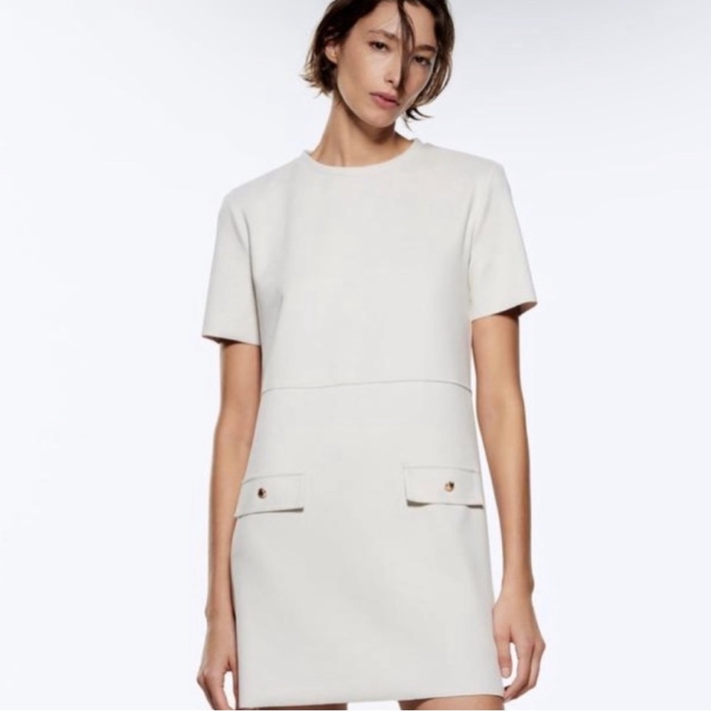 COPY - Zara - Cream Faux Suede Dress (worn once)